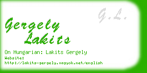 gergely lakits business card